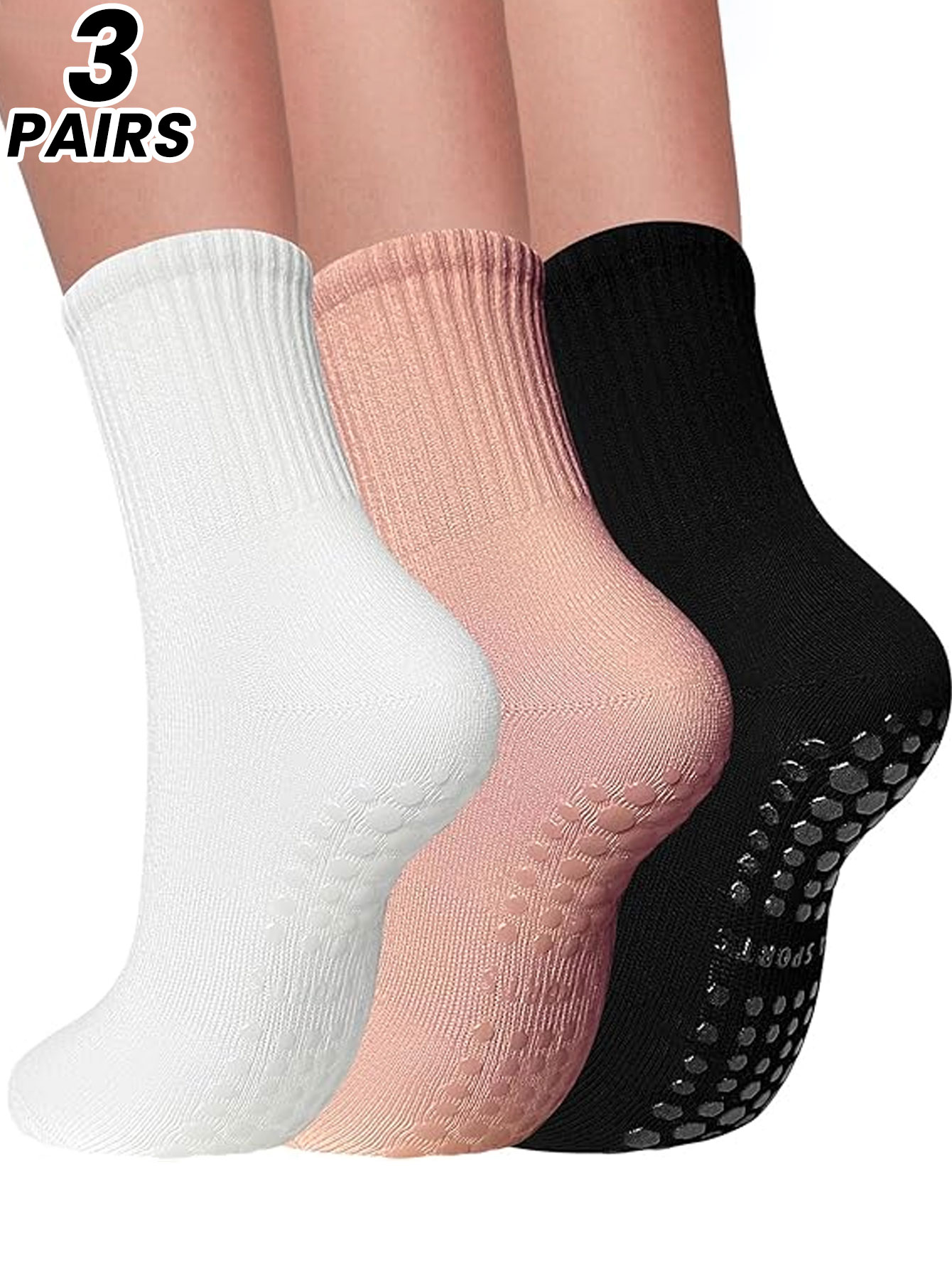 Medias Para Pilates Y Yoga - 3 pary profesjonalnych skarpet do jogi