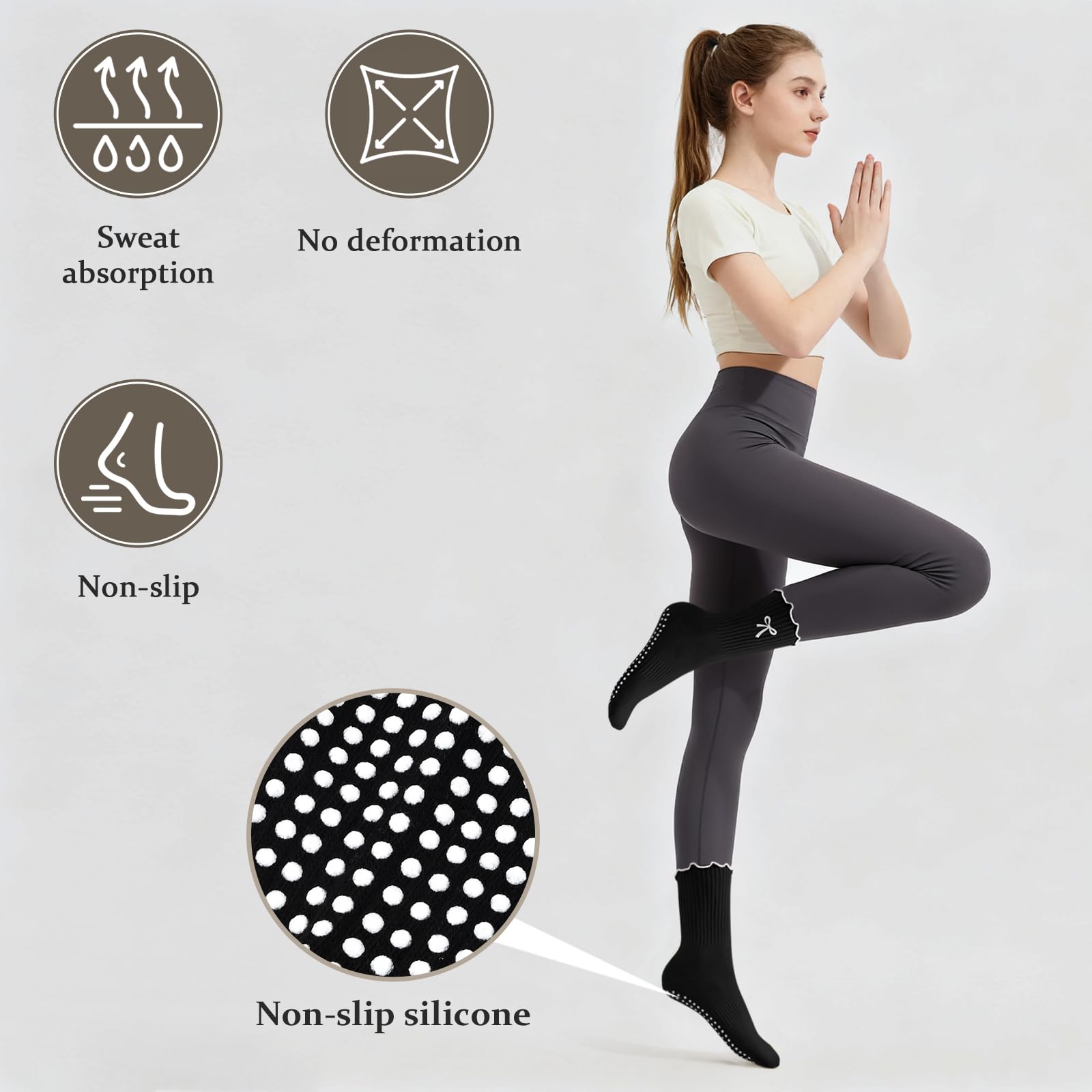3 pary antypoślizgowych skarpe – Medias Para Pilates Y Yoga recenzja i cena